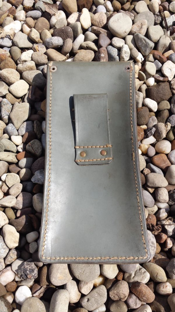Romanian Gray Leather Single Magazine Pouch - Image 2